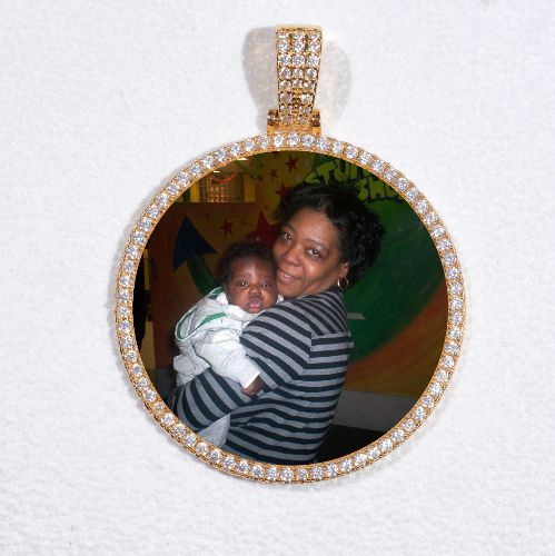 MEDIUM 3D CIRCLE CUSTOM PICTURE PENDANT