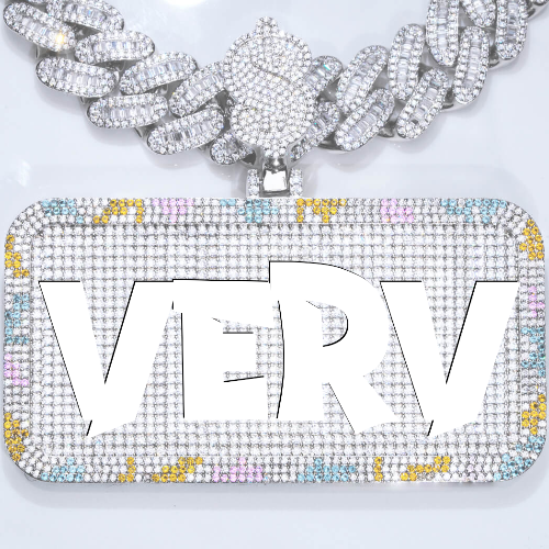 CUSTOM LETTER NECKLACE 3D COLORFUL SQUARE