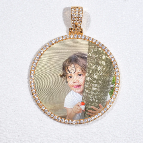 MEDIUM 3D CIRCLE CUSTOM PICTURE PENDANT