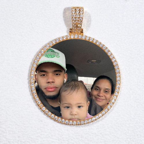 MEDIUM 3D CIRCLE CUSTOM PICTURE PENDANT