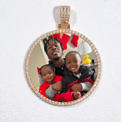 MEDIUM 3D CIRCLE CUSTOM PICTURE PENDANT