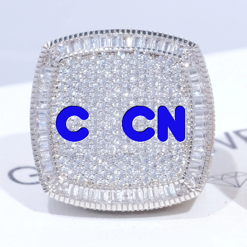 CUSTOM LETTER 3D ICED RING