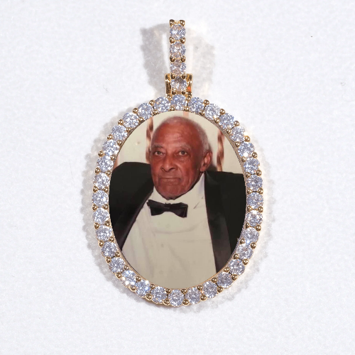 3D Oval Custom Picture Pendant