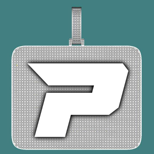 CUSTOM LETTER NECKLACE 3D BIG SQUARE