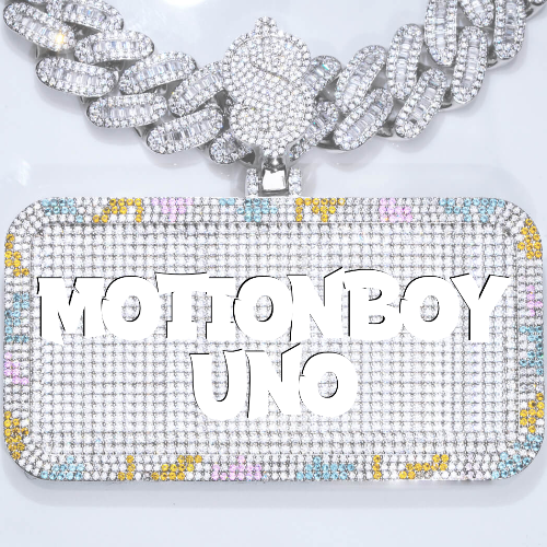 CUSTOM LETTER NECKLACE 3D COLORFUL SQUARE