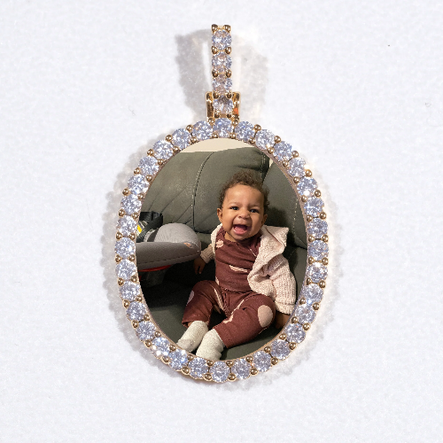 3D Oval Custom Picture Pendant