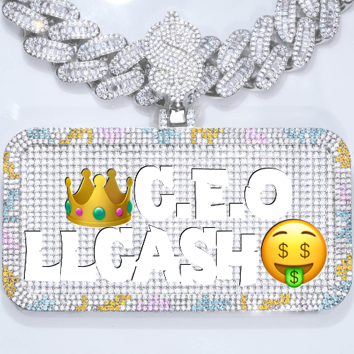 CUSTOM LETTER NECKLACE 3D COLORFUL SQUARE