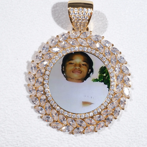 Large 3D Wheat Ear Custom Picture Pendant