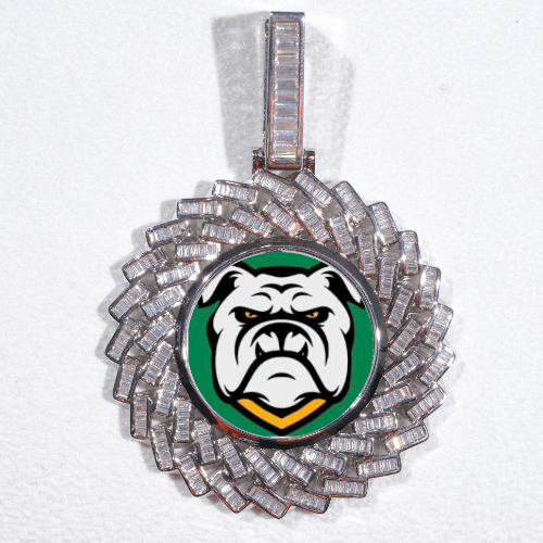 Large 3D Baguette Custom Picture Pendant