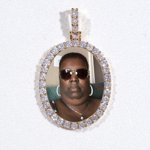 3D Oval Custom Picture Pendant