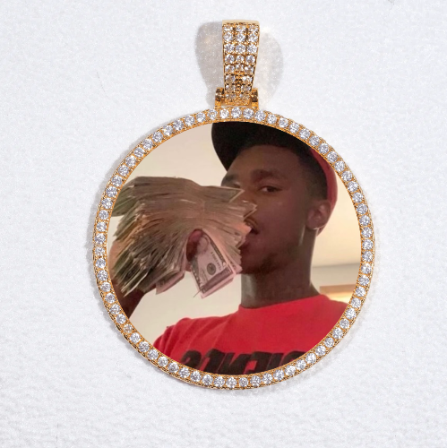 MEDIUM 3D CIRCLE CUSTOM PICTURE PENDANT