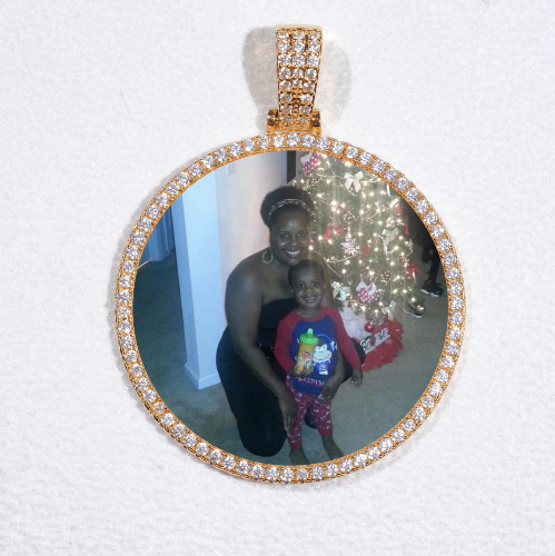 MEDIUM 3D CIRCLE CUSTOM PICTURE PENDANT