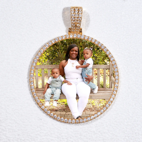 MEDIUM 3D CIRCLE CUSTOM PICTURE PENDANT