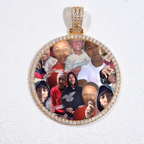 MEDIUM 3D CIRCLE CUSTOM PICTURE PENDANT
