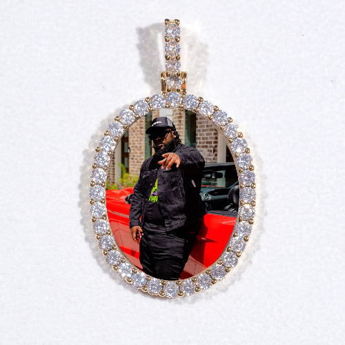 3D Oval Custom Picture Pendant