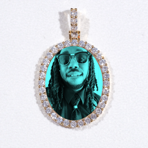 3D Oval Custom Picture Pendant
