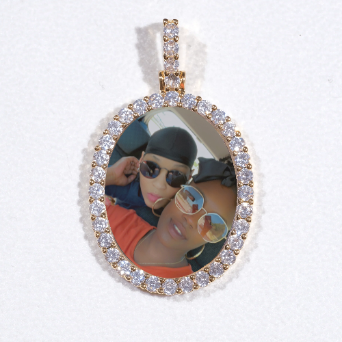 3D Oval Custom Picture Pendant