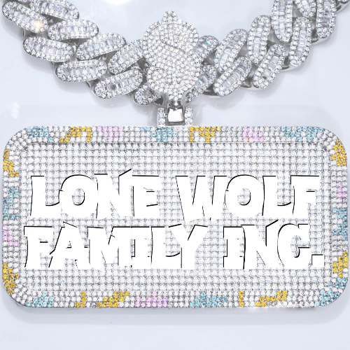 CUSTOM LETTER NECKLACE 3D COLORFUL SQUARE