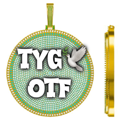 CUSTOM LETTER NECKLACE 3D BIG DISC