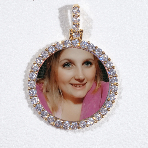 3D CIRCLE CUSTOM PICTURE PENDANT SMALL SIZE