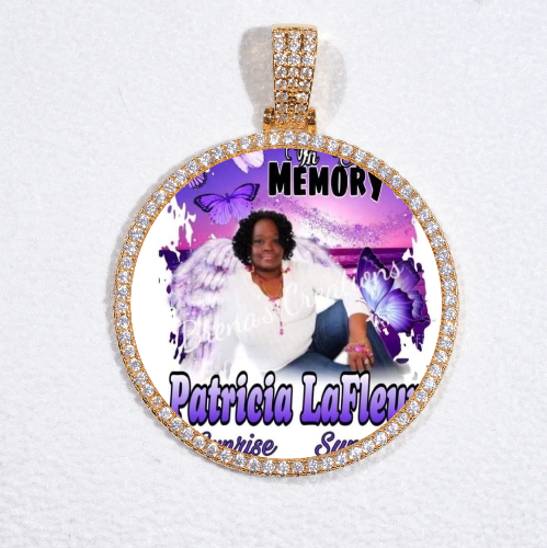 MEDIUM 3D CIRCLE CUSTOM PICTURE PENDANT