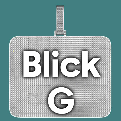 CUSTOM LETTER NECKLACE 3D BIG SQUARE