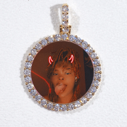 3D CIRCLE CUSTOM PICTURE PENDANT SMALL SIZE