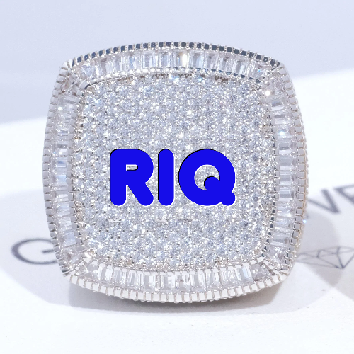 CUSTOM LETTER 3D ICED RING