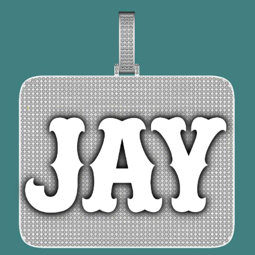 CUSTOM LETTER NECKLACE 3D BIG SQUARE