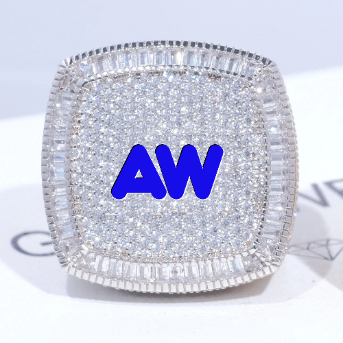 CUSTOM LETTER 3D ICED RING