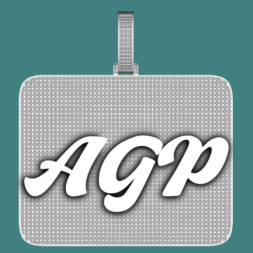 CUSTOM LETTER NECKLACE 3D BIG SQUARE