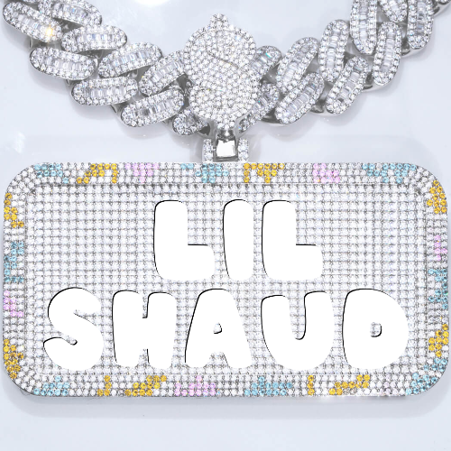 CUSTOM LETTER NECKLACE 3D COLORFUL SQUARE