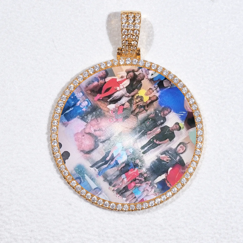 MEDIUM 3D CIRCLE CUSTOM PICTURE PENDANT