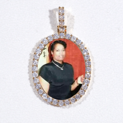 3D Oval Custom Picture Pendant
