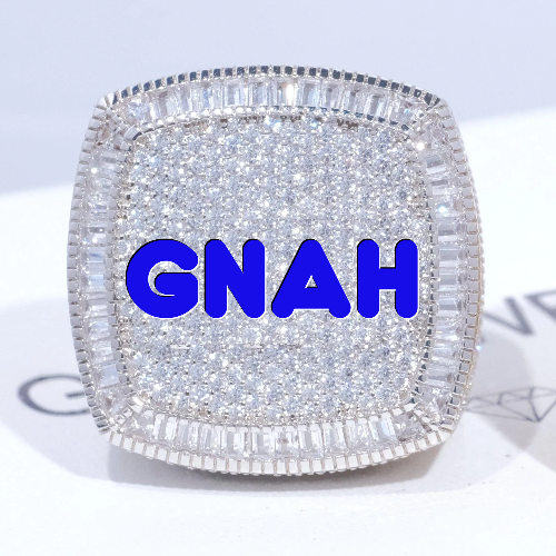 CUSTOM LETTER 3D ICED RING