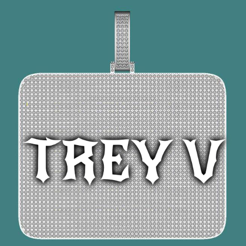 CUSTOM LETTER NECKLACE 3D BIG SQUARE
