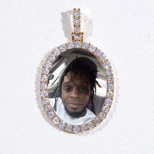 3D Oval Custom Picture Pendant
