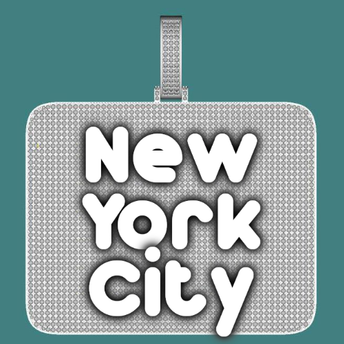 CUSTOM LETTER NECKLACE 3D BIG SQUARE
