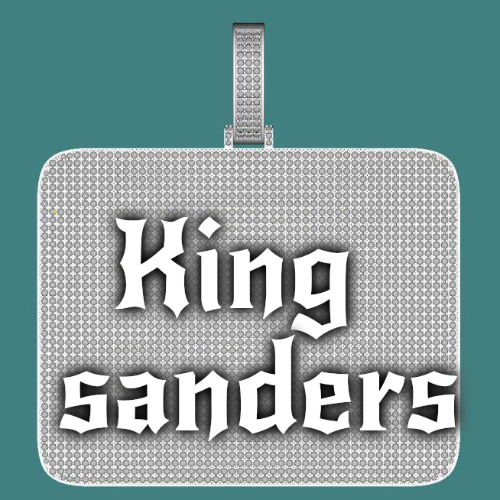 CUSTOM LETTER NECKLACE 3D BIG SQUARE