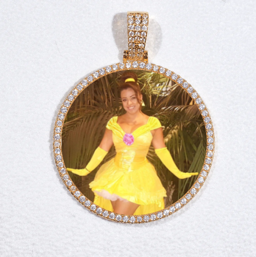 MEDIUM 3D CIRCLE CUSTOM PICTURE PENDANT