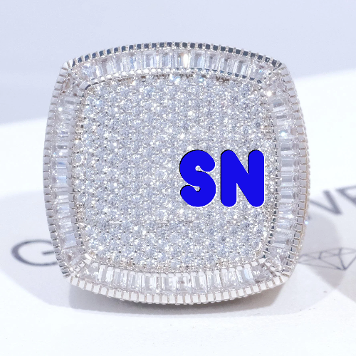 CUSTOM LETTER 3D ICED RING
