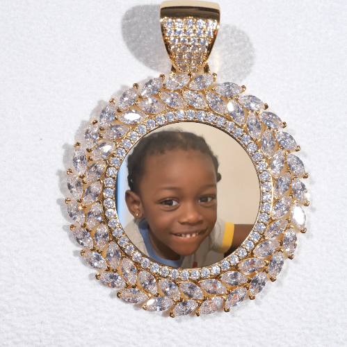 Large 3D Wheat Ear Custom Picture Pendant