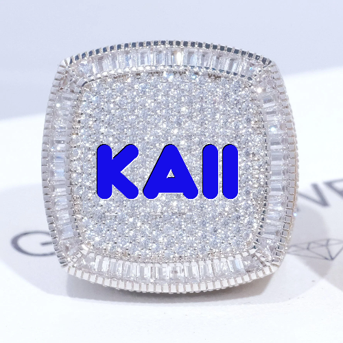 CUSTOM LETTER 3D ICED RING