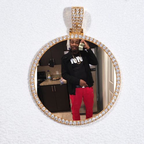 MEDIUM 3D CIRCLE CUSTOM PICTURE PENDANT