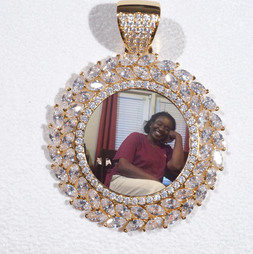 Large 3D Wheat Ear Custom Picture Pendant