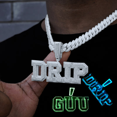 Custom Letters Two Layer Glow In The Dark Necklace