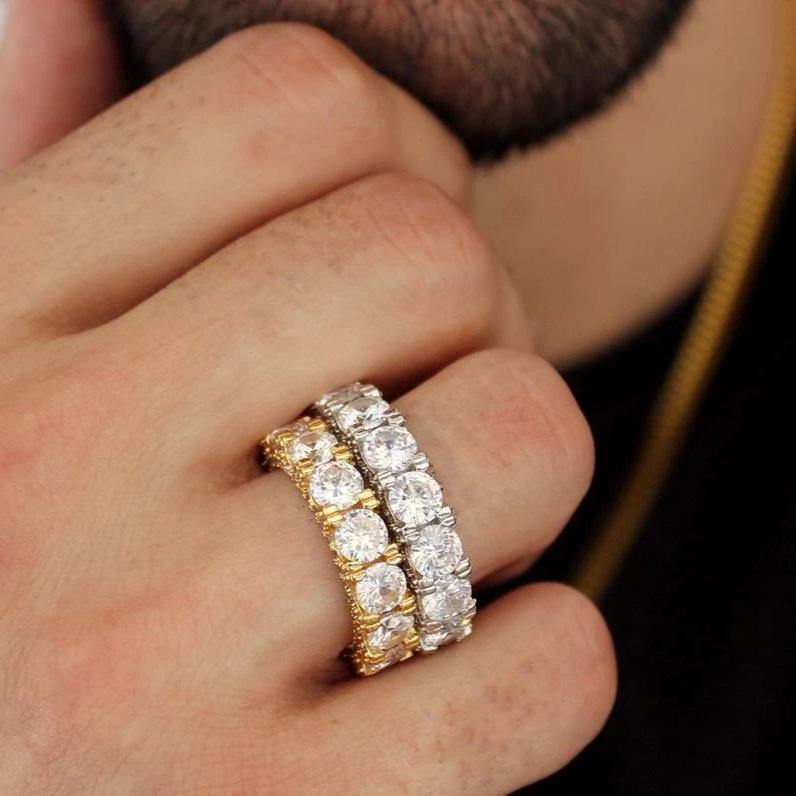 5mm 1" 18K Gold-Plated AAA CZ  Ring - The GUU Shop